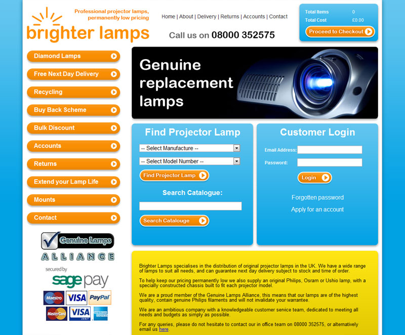 Brighter Lamps Website