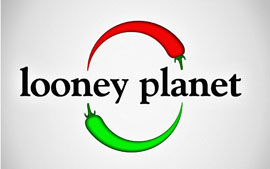 Looney Planet - Logo for catering company with a a fair bit of inspiration from Lonely Planet
