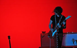 Jack White of The White Stripes at the O2 Wireless Festival 2006 (Taken from crowd)