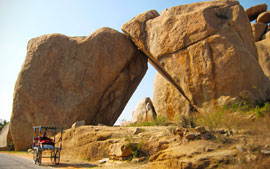 Rock Arch in the ruins of Vijayanagara, Hampi, India